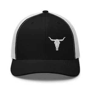 Steer Skull Embroidered Trucker Hat