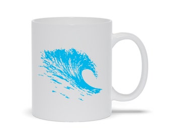 Chasing Blue Waves Coffee Mug | Beach House Coffee Mug | Hawaiian Blue Wave Mug | Beach Wave Mug | Beach Coffee Mug | Ocean Coffee Mug