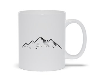 Mountain Range Coffee Mug | Coffee Mug with Mountains | Coffee Mug with Montain Range | Mountain Line Are Coffee Mug | Mountain Lover Mug