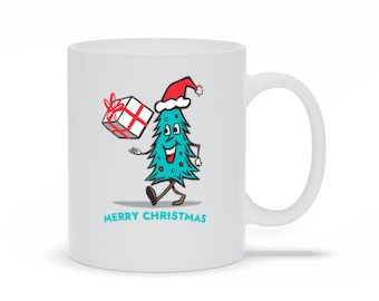 Leende julgranskaffemugg: Julklapp