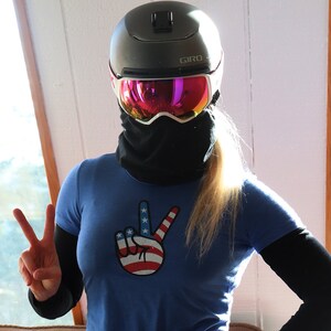 Peace Sign USA Patriotic T-Shirt: Women&#39;s Slim Fit