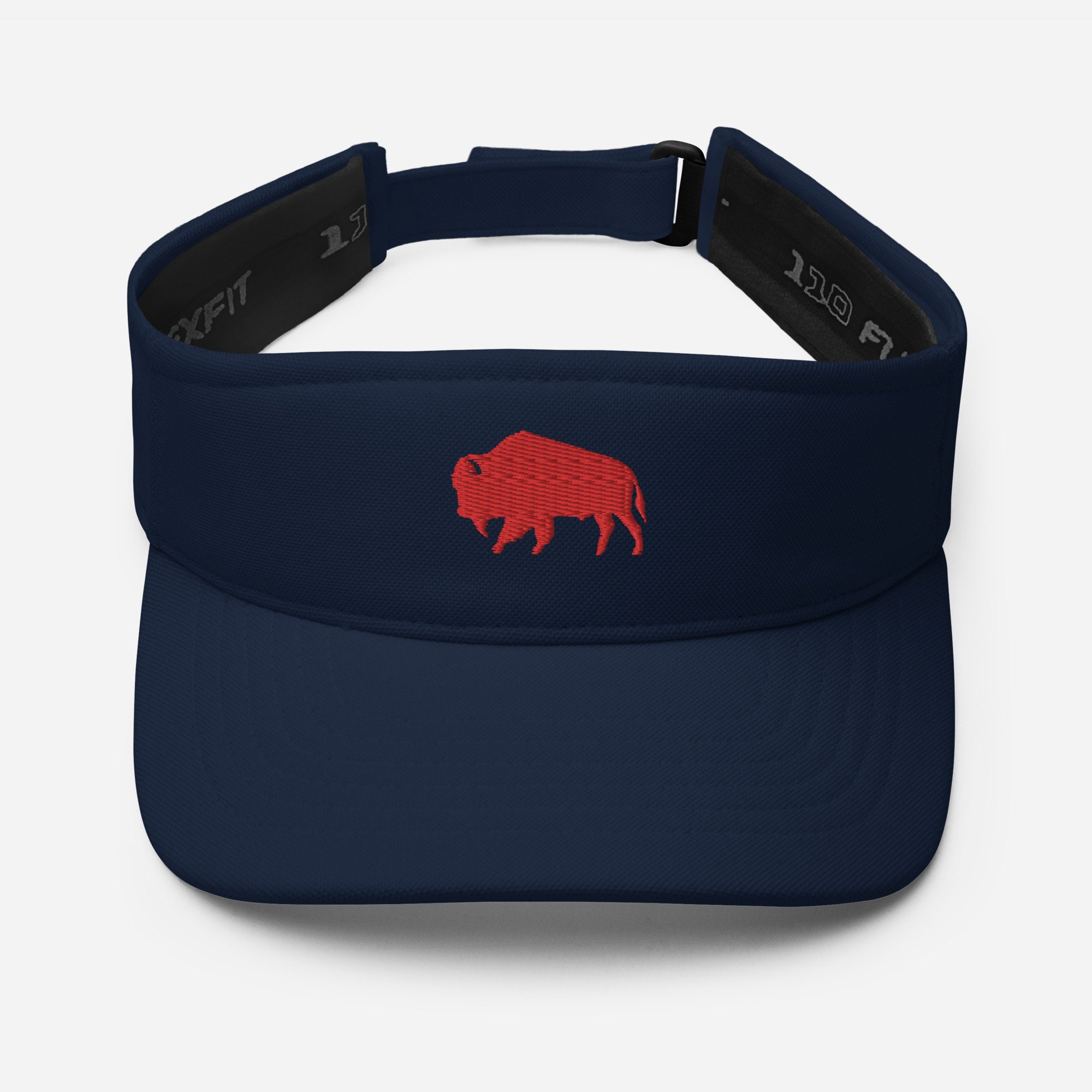 Embroidered Buffalo Visor - Flexfit Bison Cap, Adjustable Sports Hat - Etsy