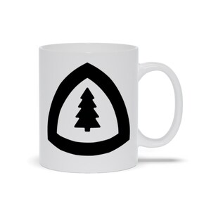 Black Tree Logo Coffee Mug: Nature Lover Gift
