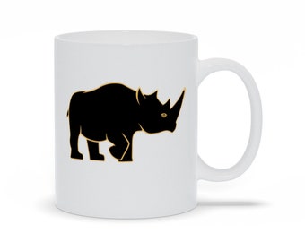 Rhinoceros Coffee Mug | Safari Animal Ceramic Cup