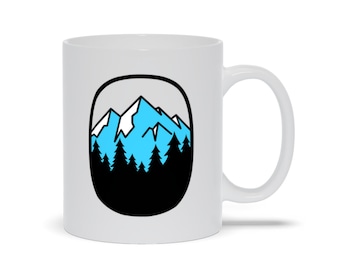 Winter Mountain Landscape Coffee Mug: Nature Lover Gift