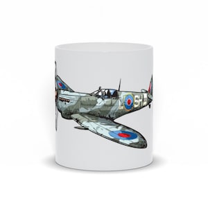Spitfire Mug: WWII British Warplane Coffee Mug