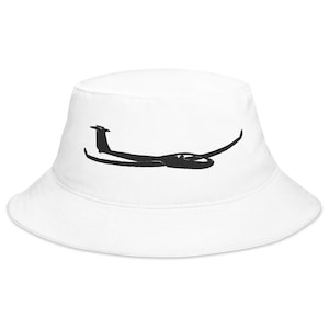 Embroidered Glider Bucket Hat: 100% Cotton Twill