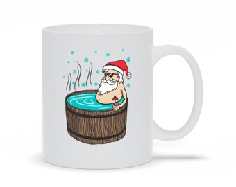 Santa In Hot Tub Coffee Mug | Santa Clause Coffee Mug | Funny Santa Clause Coffee Mug | Mugs with Santa Cluse | Christmas Story Coffee Mug