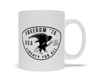 Liberty For All Coffee Mug: Patriotic Eagle USA Pride
