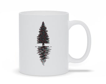 Julgransreflektion Kaffemugg | Julkeramisk mugg