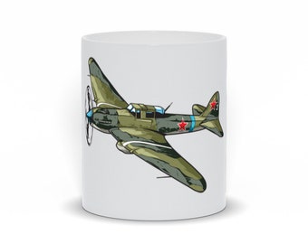 WWII Russian Schturmovik Airplane Mug | Military Aviation Coffee Cup