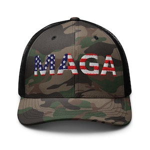 MAGA Camouflage Trucker Hat: Patriotic Camo Cap