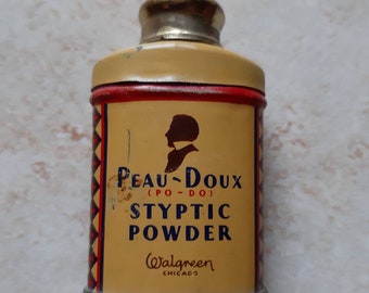 Peau-Doux poudre styptique petite boîte (échantillon probable)