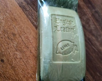 Vintage English Leather shower soap on cord rope