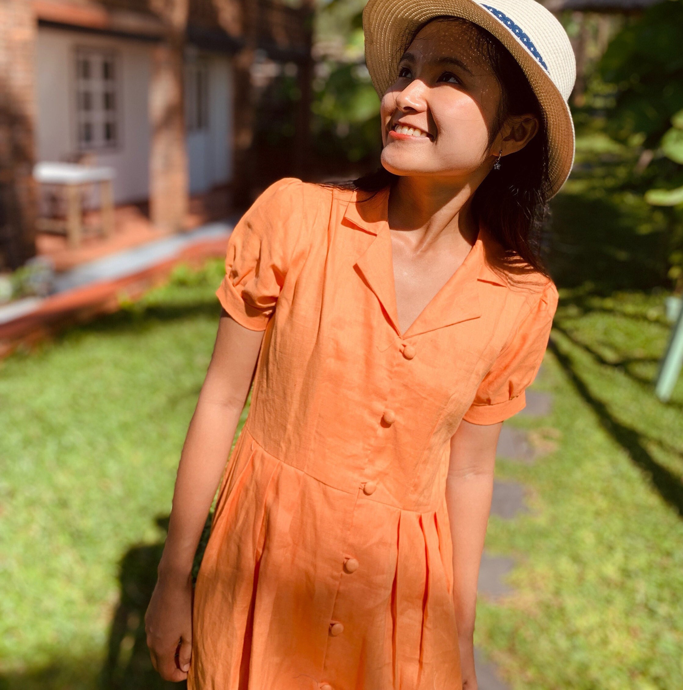 Vintage Inspired Linen Dress, Long Skirt , Danton Shirt - Etsy