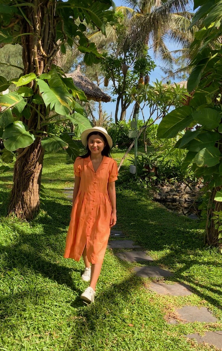Vintage Inspired Linen Dress, Long Skirt , Danton Shirt - Etsy