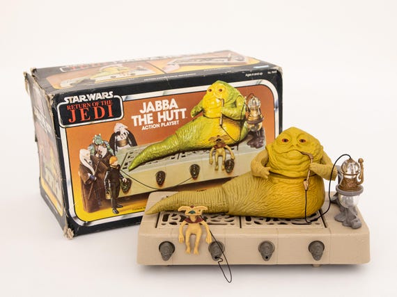 1983 Star Wars ROTJ Jabba the Hutt Playset Vintage Kenner Figure