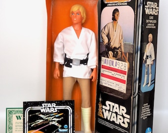 1978 Star Wars Luke Skywalker 12" Large Size Vintage Kenner Action Figure w/ Box