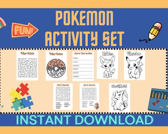 Kids Activity Set - Instant Download 8x11 Print out