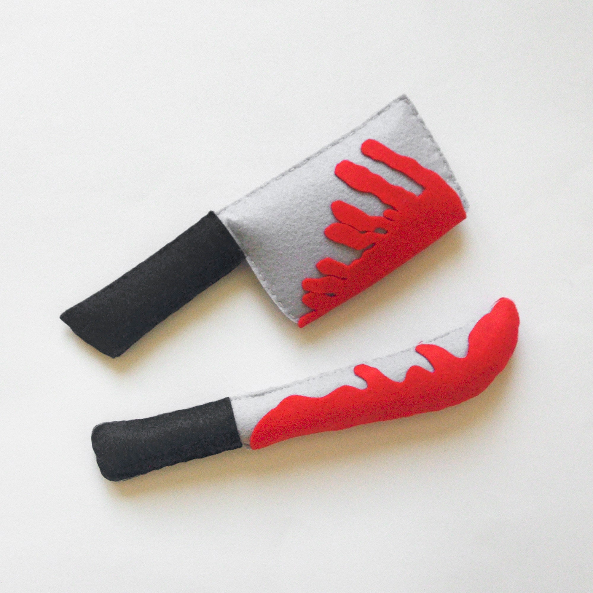 Bloody knife felt toy Halloween party Handmade spooky decor Etsy