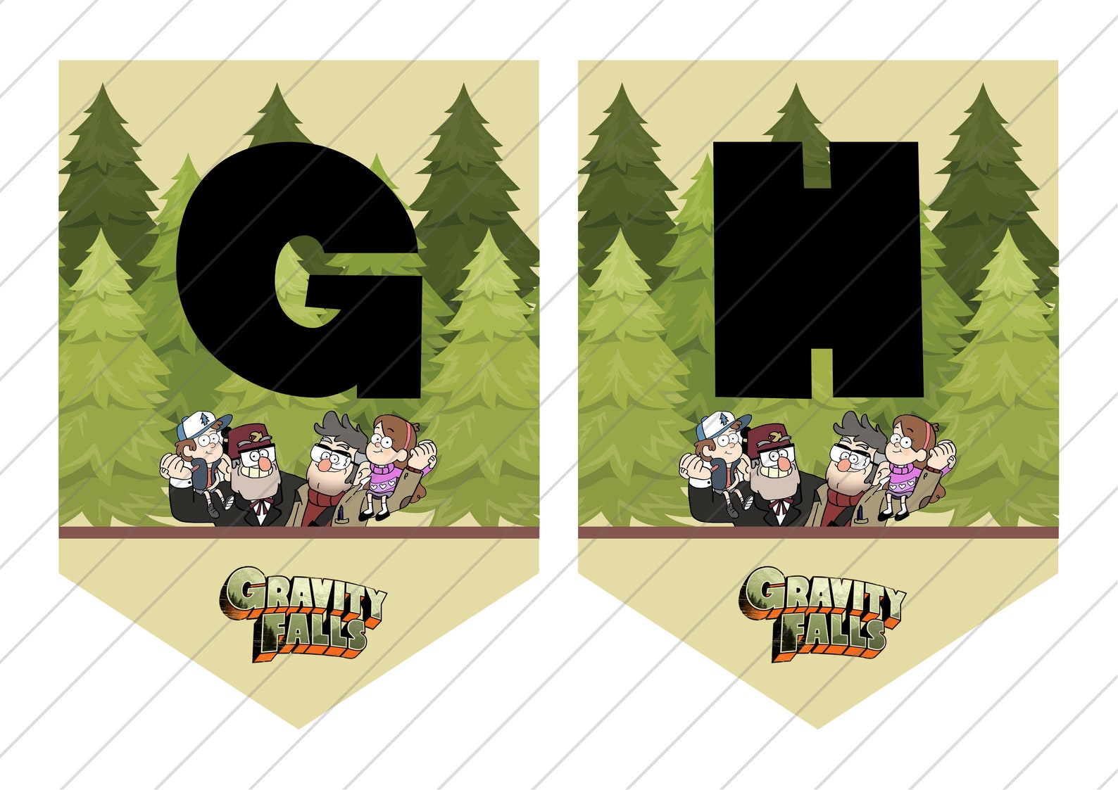 Gravity Falls Banner Flag Digital Download Gravity Falls | Etsy