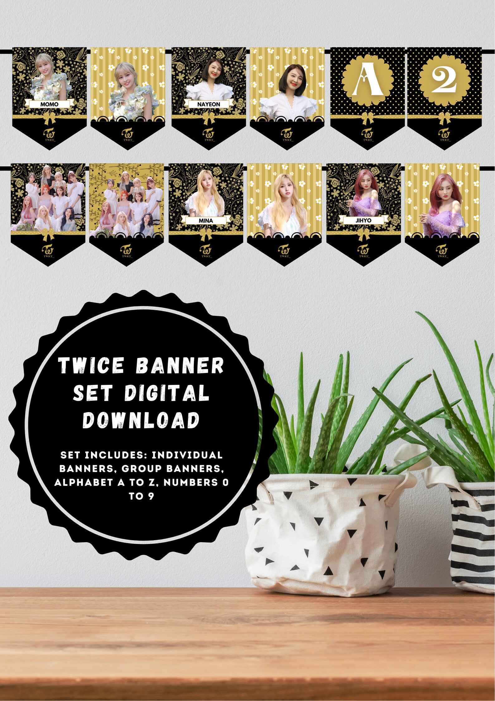 Twice Banner Flag Digital Download Twice Party Decoration Etsy