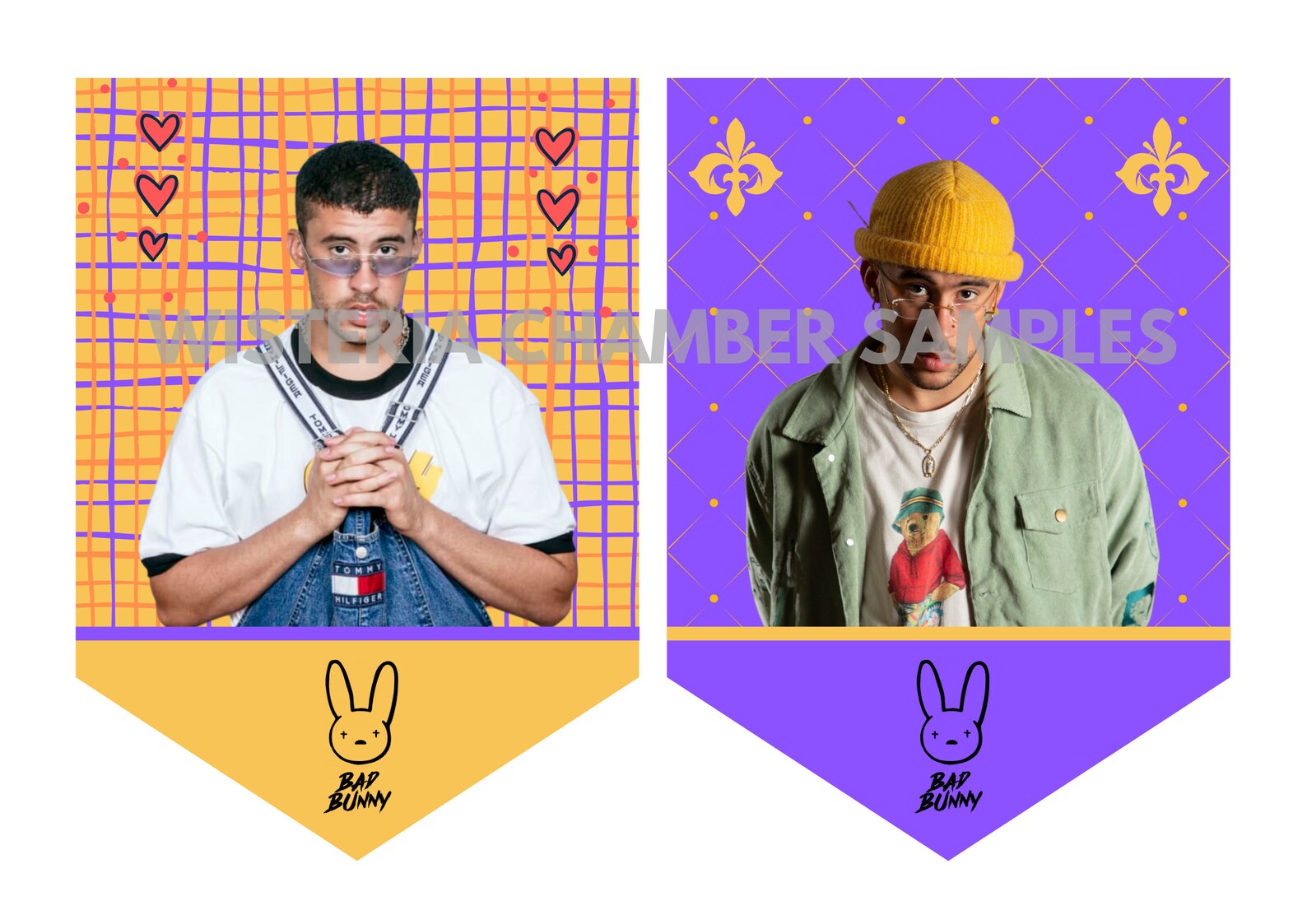 Bad Bunny Banner Flag Digital Download Bad Bunny Party Etsy