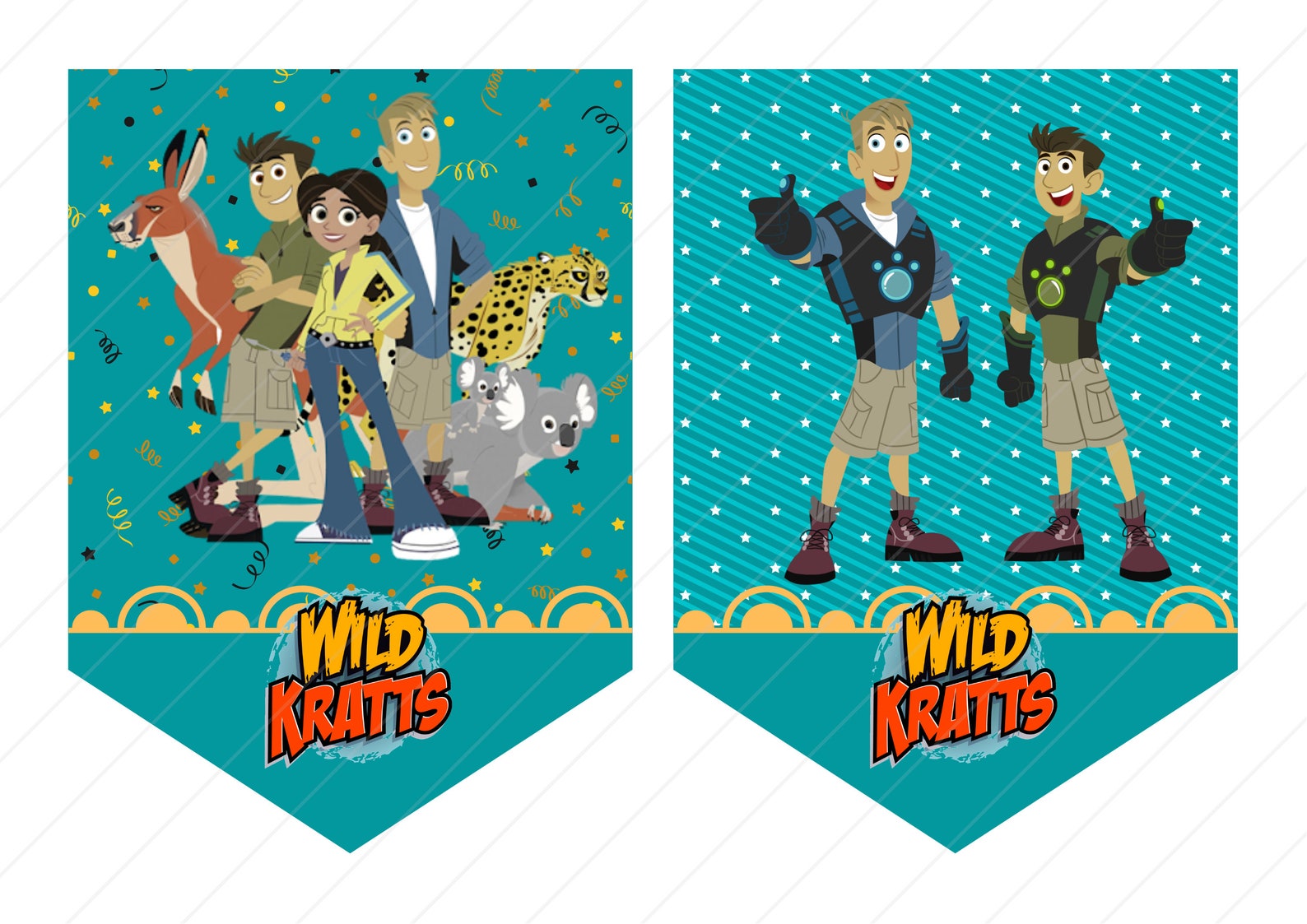 Wild Kratts Banner Flag Digital Download Wild Kratts Party