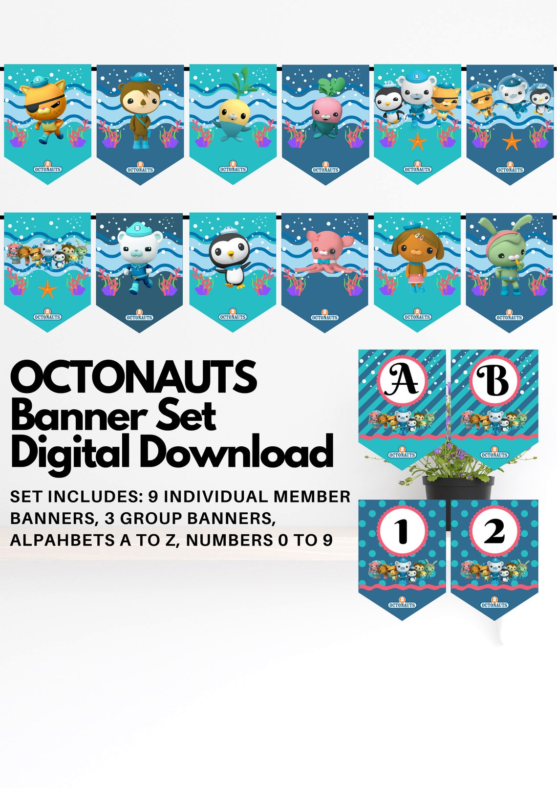 Octonauts Banner Flag Digital Download Octonauts Party Etsy Octonauts Banner Flag Digital Download Octonauts Party Etsy