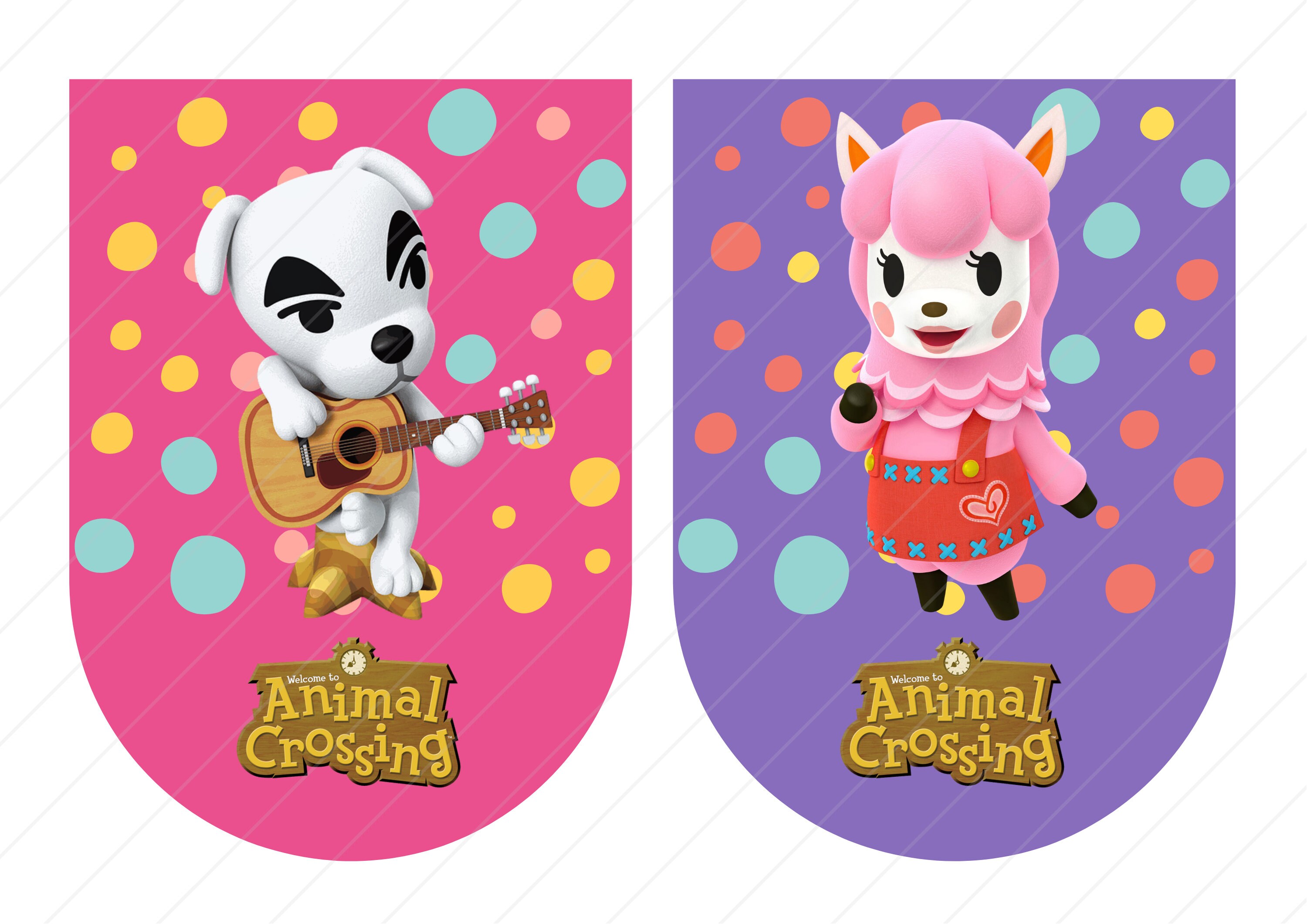 Animal Crossing Banner Flag Digital Download Animal Crossing | Etsy