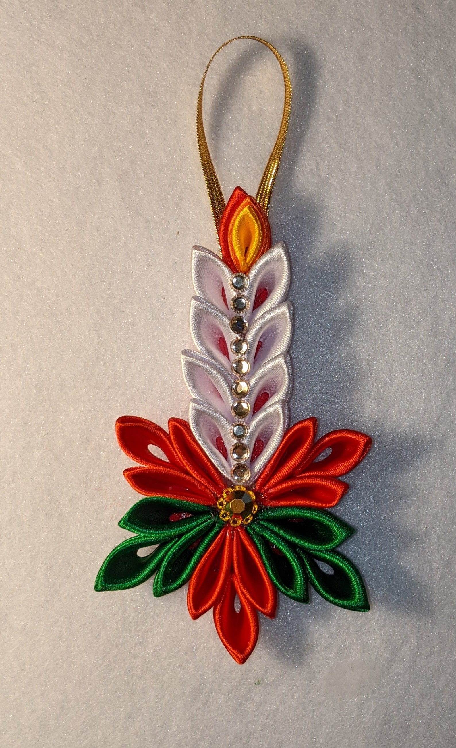 Kanzashi Candle Christmas Ornament Christmas decoration Etsy