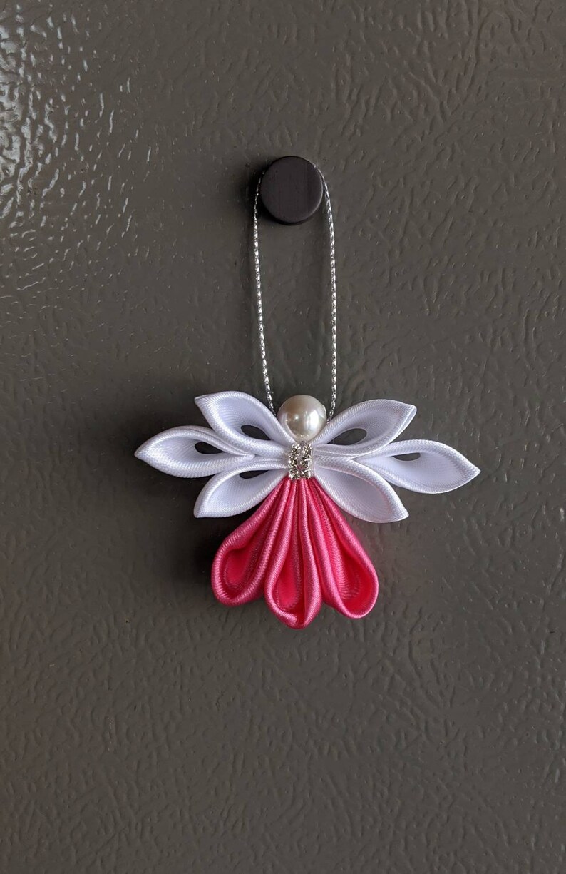 Kanzashi Angel Ornament Christmas ornament Angel Ornament Etsy