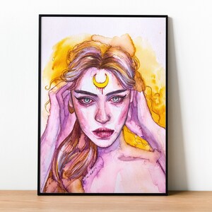Arredamento per la casa, Arredamento per la casa stranezze, Arte murale, Pittura ad acquerello, Ritratto, Opera d'arte originale