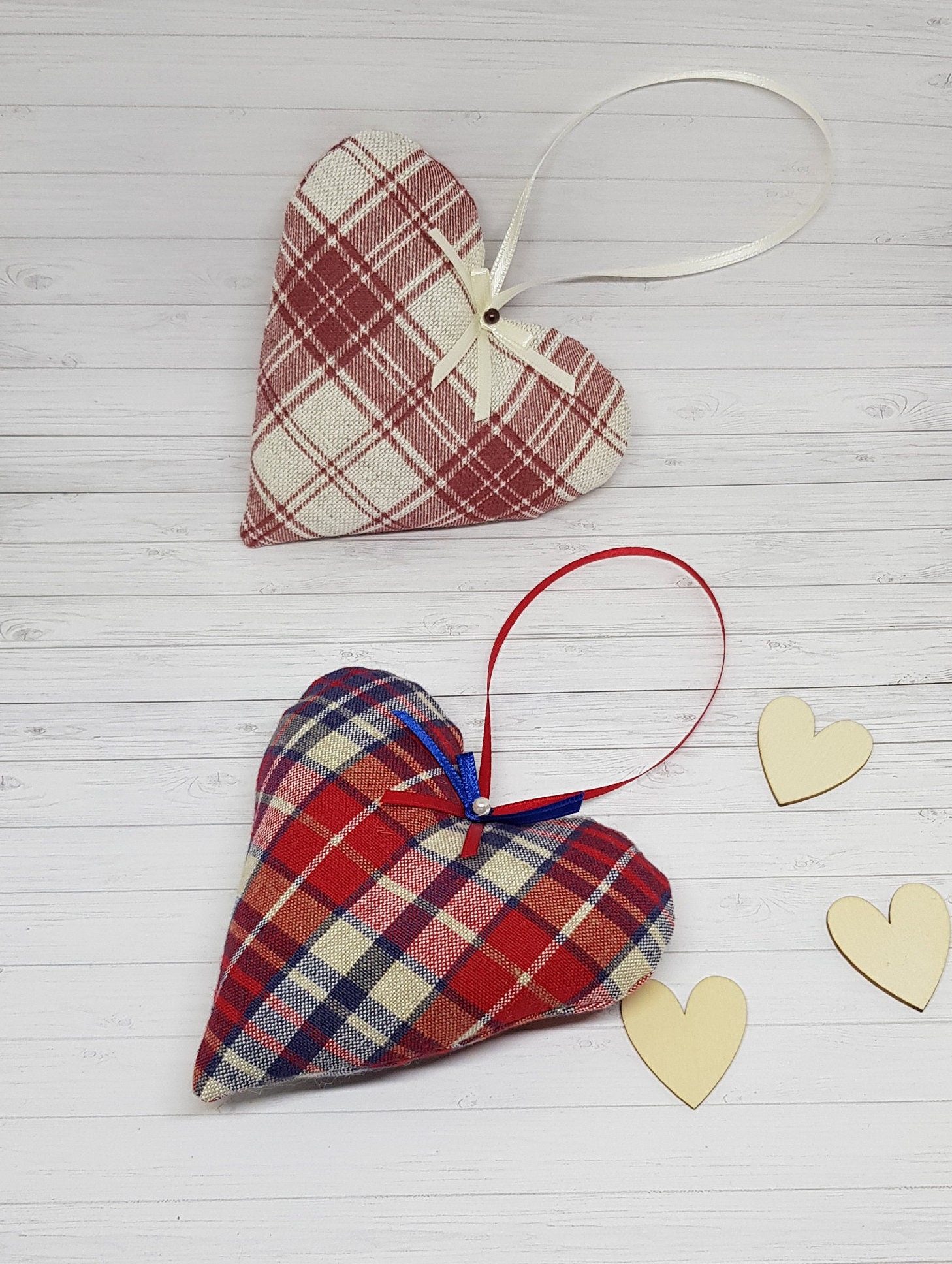 Cœur à Suspendre Thème Écossais | Motif Aléatoire