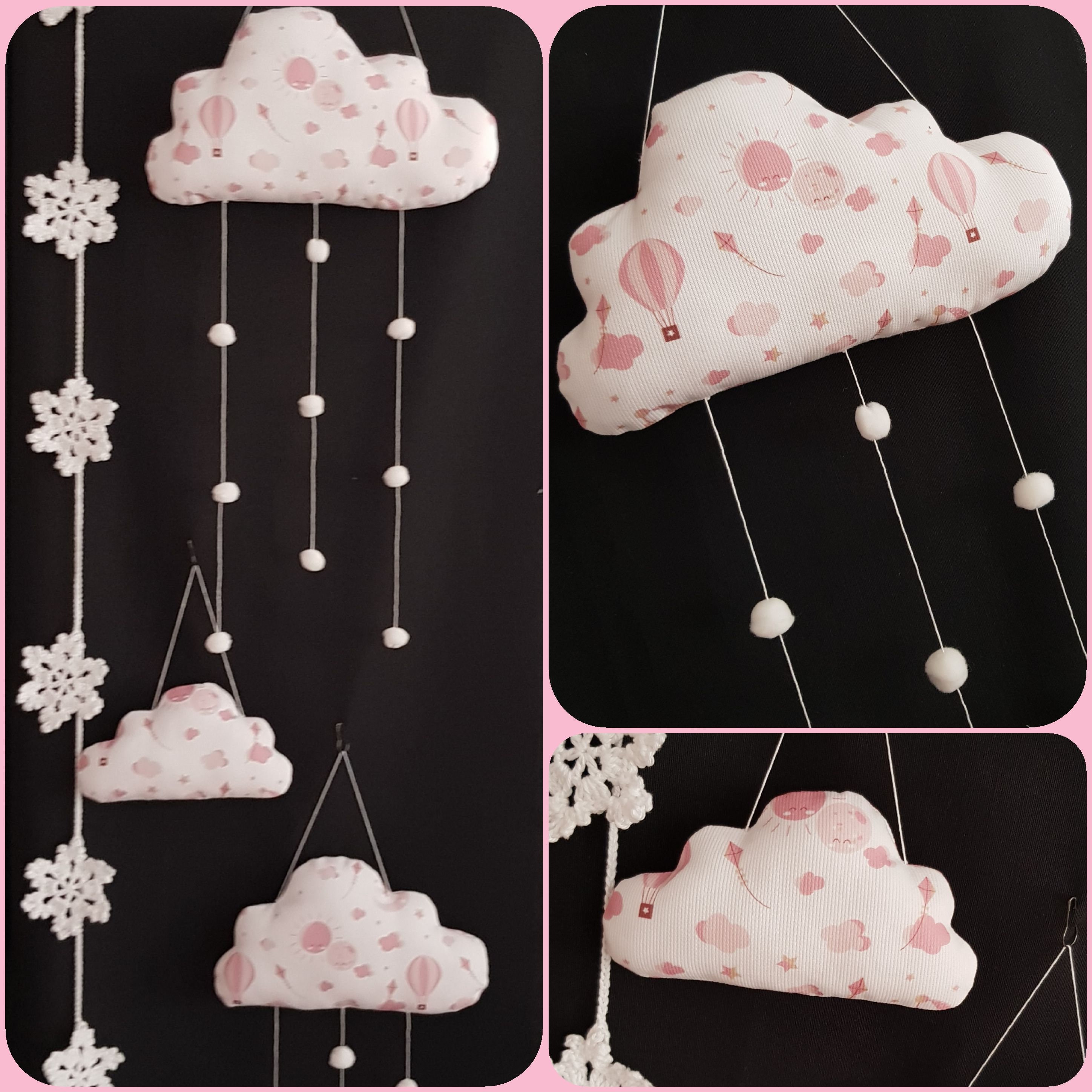 Lot de 3 Nuages Aux Couleurs Tendres