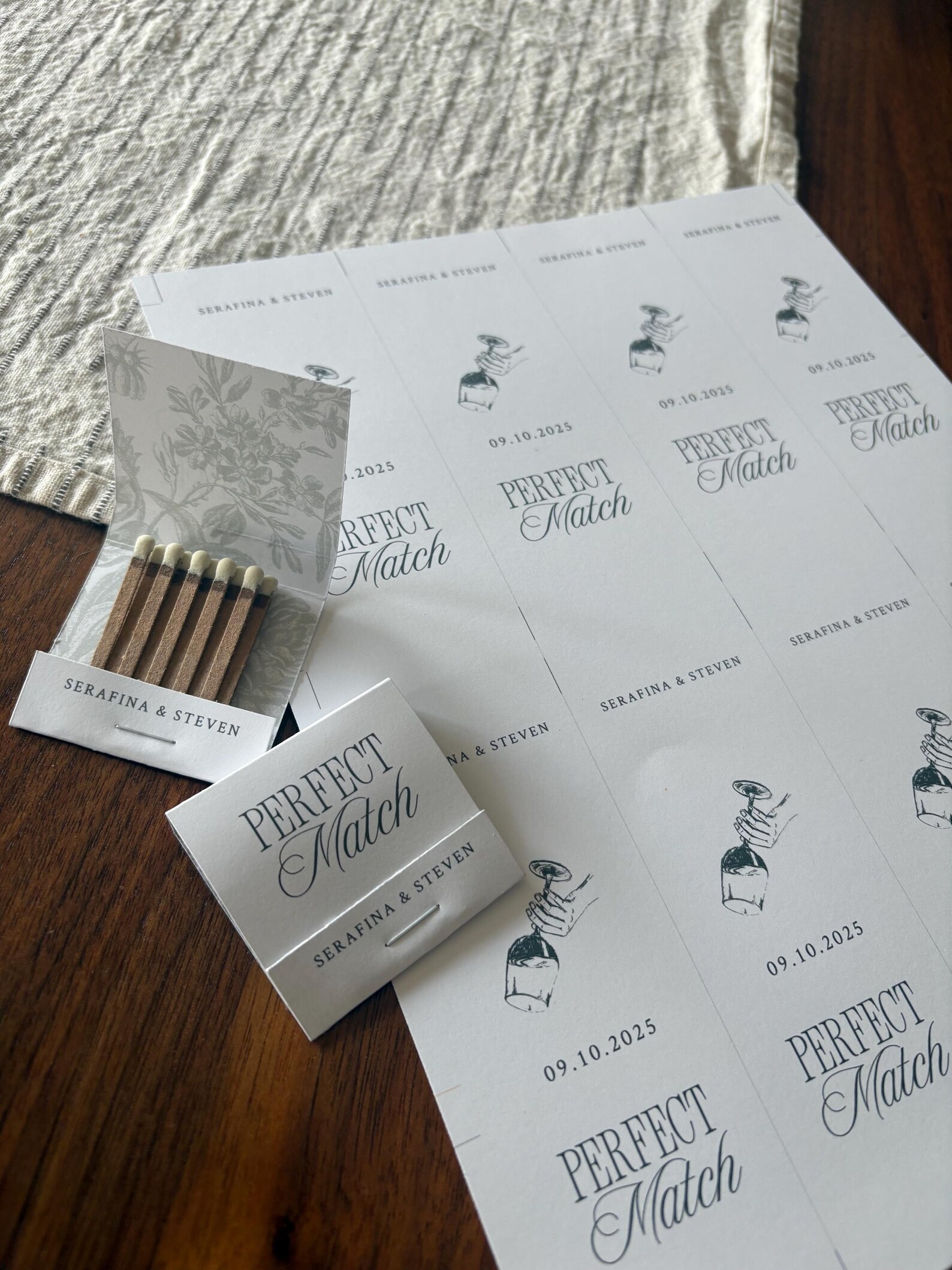Matchbook Indesign Template Customizable Wedding Matchbook Template, Editable Canva Design, DIY ...