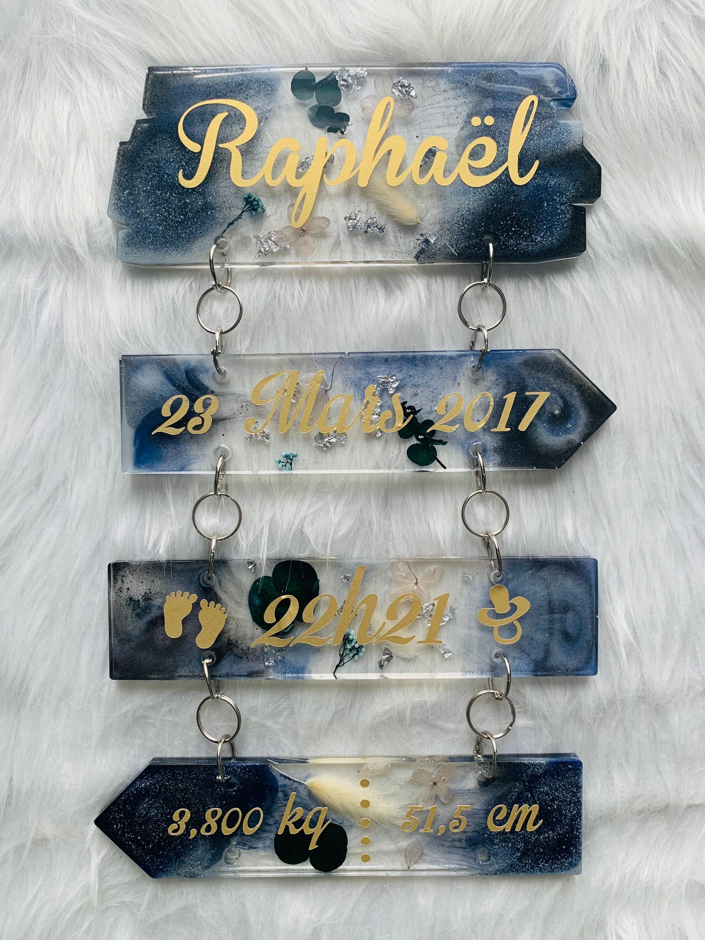 Panneau de Naissance en Résine Epoxy