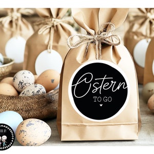Adesivo pasquale XL | Pasqua da andare | Adesivi per regali di Pasqua, Pasqua, Buona Pasqua, biscotti, posta, adesivi per sacchetti di carta, Nordic, Scandi