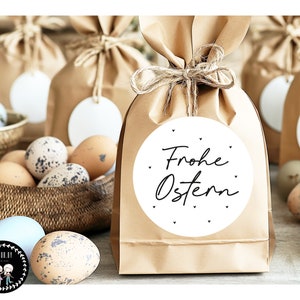 Adesivo pasquale XL | Buona Pasqua | Cuori, adesivi per regali di Pasqua, Pasqua, Pasqua, biscotti, posta, adesivi per sacchetti di carta, Nordic, Scandi