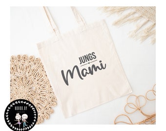 Stoffen tas - Jongens mama - Meisjes mama - Tote Bag - Katoenen tas - Boodschappentas Cadeau voor Moederdag - Bedankt - Moederdag