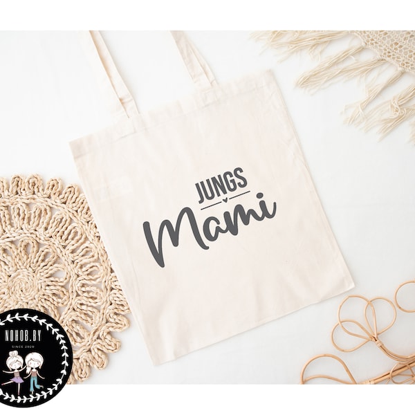Stoffbeutel - Jungs Mami - Mädchen Mami - Tote Bag - Baumwolltasche - Einkaufstasche Geschenk zum Muttertag - Dankeschön - Muttertag