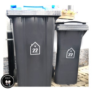 Mülltonnen Aufkleber Hausnummer Straße Bild 1