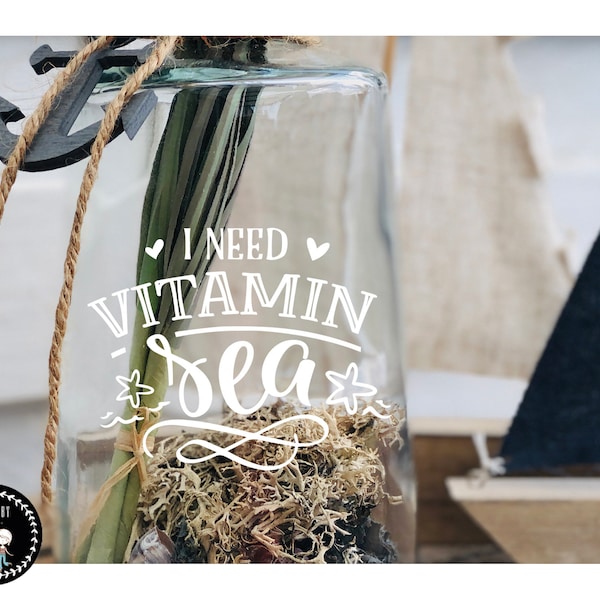 Sommer Aufkleber - I need Vitamin Sea - Home - Dekoration - Sticker