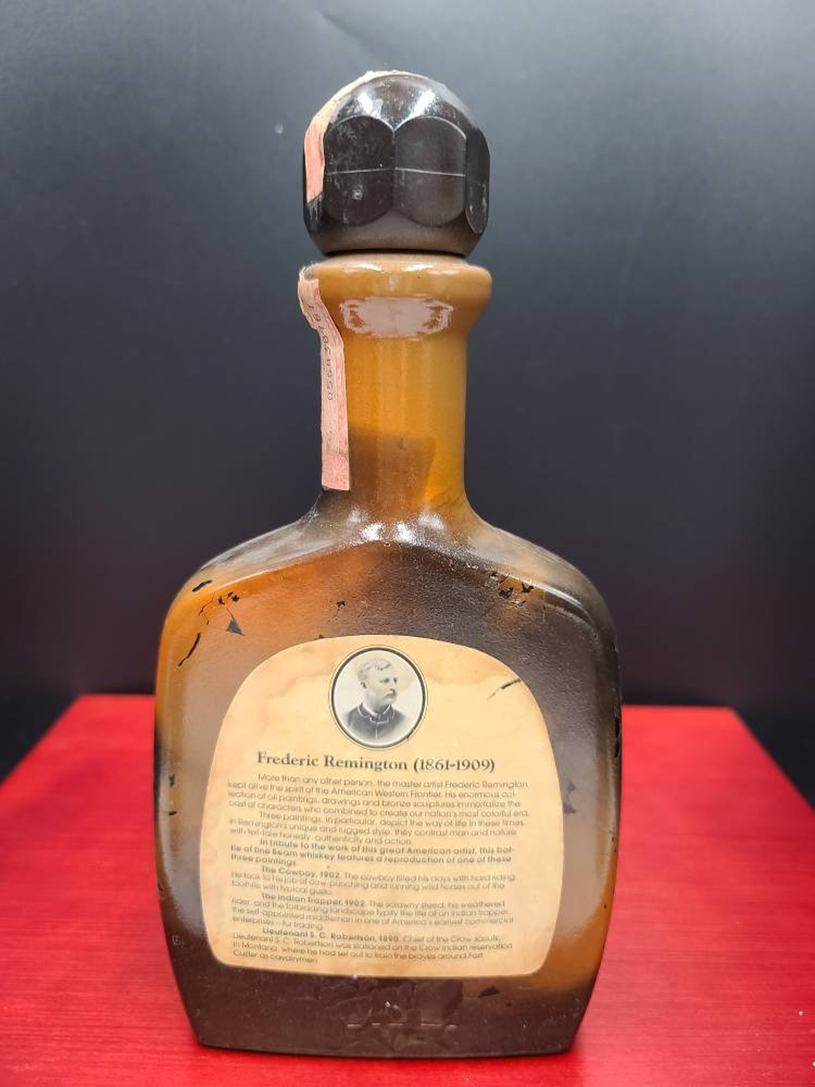 Vintage Jim Beam Whiskey Decanter Frederic Remington Etsy