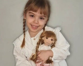 Look Alike Doll - Personalized Doll - custom doll made to order- Custom Doll -  Portrait Doll- Portrait from the Picture - Replica of People