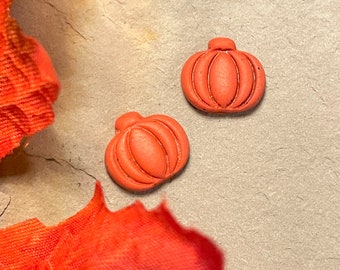 Mini Pumpkin Stud Earrings // Halloween Studs