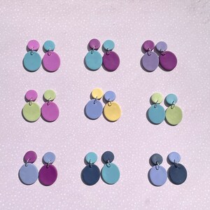 Colour Block Sugar Drops Small Pastel Colourblock Earrings image 2