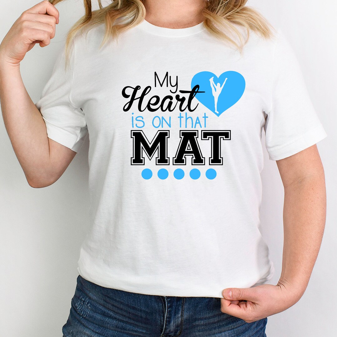 My Heart is on That Mat Shirt | Cheer Mom Shirt | Cheer Competition ...
