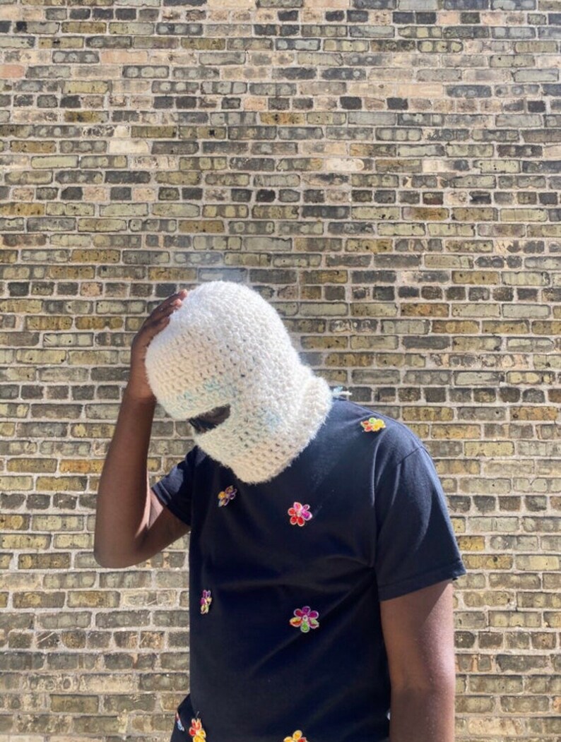Hades Angle Mask / Knit Mask / Kanye Mask / Balaclava / White Mask