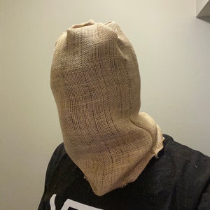 Burlap sac mask / with visibility/ You can see with this mask on / Ski Mask / Knit Ski Mask / Balaclava / Visibility / Halloween mask